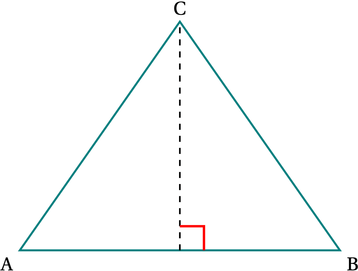 Triangle ABC et hauteur issue de C